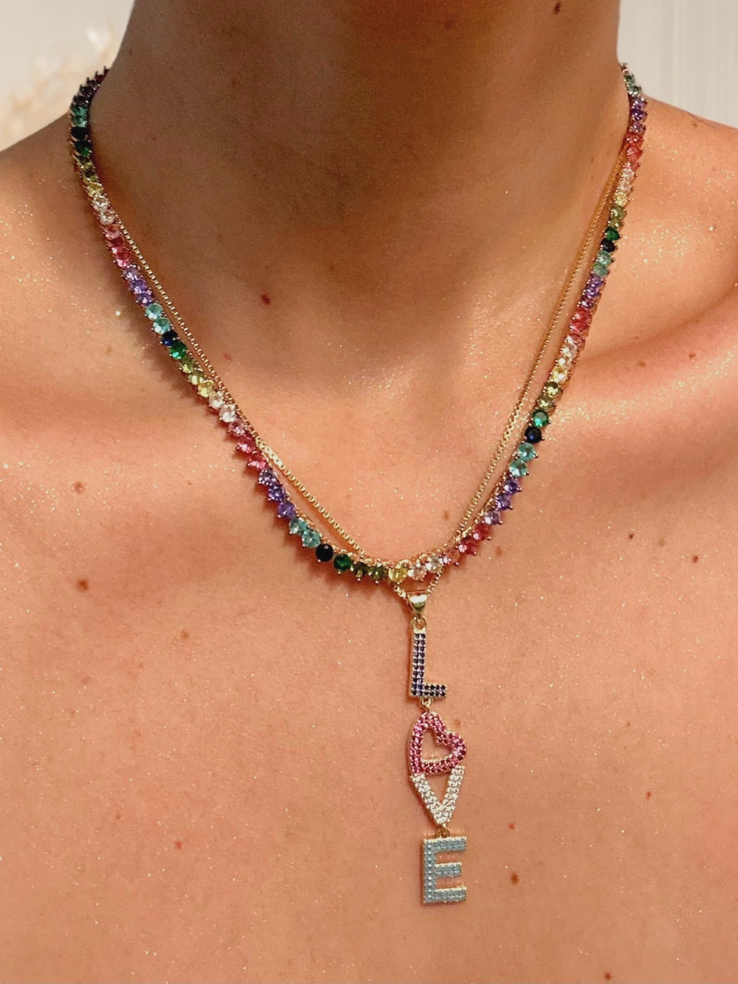 Love Color Pendant Necklace