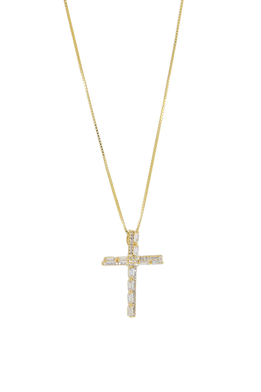 Eternity Cross Pendant Necklace