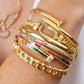 Lilly Multicolored Cubic Zirconia Nail Bangle Bracelet
